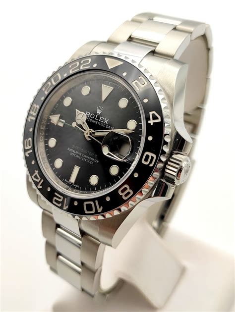 rolex gmt stainless steel black